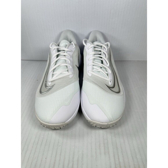 Size 10.5 Nike Precision VII Basketball Shoe White Smoke Grey Men FN4322-100 NEW